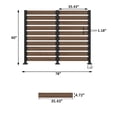 thumbnail image 2 of VEIKOUS 2 Panel Freestanding Privacy Screen W/Metal Stakes, 60"H × 78"L 4-Sided Posts for Garden, Pool, AC, Brown, 2 of 18