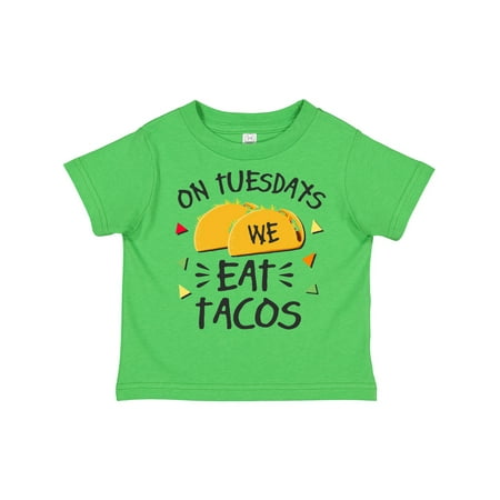 

Inktastic On Tuesdays We Eat Tacos with Tacos Illustration Gift Toddler Boy or Toddler Girl T-Shirt
