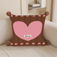 thumbnail image 4 of Heart Shaped Pillow Removable Washable Cover with Insert Sofa Cushion 16X16 Inch Valentines Day Home Decor, 4 of 7