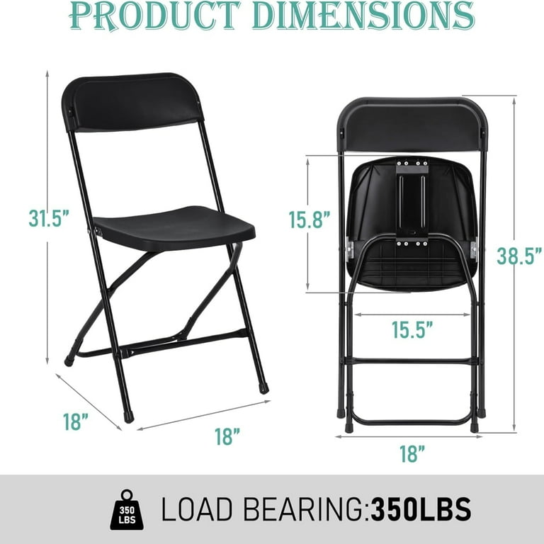 12 Pack White Plastic Folding Chairs Indoor Outdoor Commercial Foldable Stackable Folding Chairs for Office Party Wedding Events 350lb Weight Capacity Walmart