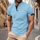 thumbnail image 3 of Camiseta informal de manga corta con patchwork para hombre, ideal para las vacaciones en la playa y el estilo urbano., 3 of 5