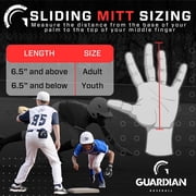 Guardian Baseball Sliding Mitt - Youth and Adult Sizes - Sliding Glove for Baseball - Elastic Compression Strap- 2 per Pack