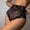 Black, variant on Siminsem Women's High Waist Floral Lace Mesh Panties Sheer Hollow Out Briefs Tummy Control Plus Size Underwear with Breathable Cotton Crotch Full Coverage S-5XL, Black,L