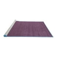 thumbnail image 2 of Ahgly Company Machine Washable Indoor Round Abstract Blue Contemporary Area Rugs, 6' Round, 2 of 4