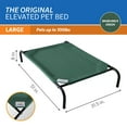 Coolaroo Elevated Large Dog Cot Bed, Brunswick Green, Indoor & Outdoor