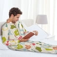 thumbnail image 6 of Gaeub Medical Icons Mens Pajamas Set Mens Sleepwear with Long Sleeve Top & Bottoms PJs-Large, 6 of 7