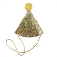 thumbnail image 1 of Graflsoa Golden Pom-Pom Christmas Hat for Dogs, Soft Cloth Material, Festive Pet Accessory, 1 of 7