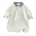 thumbnail image 2 of pstuiky camisetas de hombre, Camisa informal de verano con solapa y botones de color liso para hombre camisetas de hombre xxxxl, 2 of 9