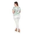 thumbnail image 3 of Blusa satinada con encanje Roman Fashion Tallas Extras 010 Menta verde claro 42, 3 of 5