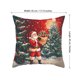 thumbnail image 2 of Funda de almohada navideña de Papá Noel y muñeco de nieve | Funda de cojín decorativa navideña, 2 of 6