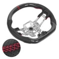 thumbnail image 4 of Volant de Course en Fibre de Carbone Volant Cuir Perforé Nappa Coutures Rouges Ajustement pour V6/EcoBoost/GT/Shelby, 4 of 8