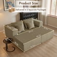 thumbnail image 6 of YINIX 82" Comfortable Sectional Sofa for Living Room , Double Chaise Lounge with Wide Armrest, Green, 6 of 12