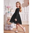 thumbnail image 6 of Arshiner Toddler Girls Tutu Dress Long Sleeve Fall Winter Button Front Party Tulle Dresses, 6 of 6