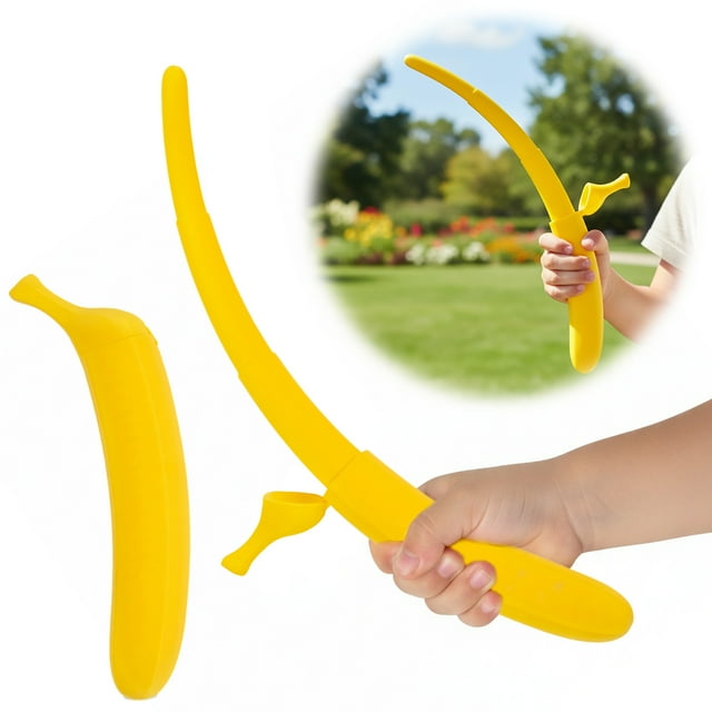 Espada Telescópica Plátano Retráctil Regalos Impresos en 3D () Amarillo