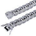 thumbnail image 5 of Sonducket plateada Diamantes de imitación brillantes Hip Hop Cadena de eslabones cubanos Hombres Mujeres Bling Bangle Crystal Accesorio Ropa, zapatos y accesorios Miscelánea Plata, 5 of 5