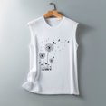 thumbnail image 5 of Débardeurs pour Femmes Col Rond Coupe Ample Basique Imprimé Blouse Décontractée Été Sans Manches Tunique d'Entraînement, 5 of 5
