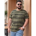 thumbnail image 4 of DARING DIVA Men's Big Tall Tie-Dye Crew Neck Short Sleeve T-Shirts XL Olive Green, 4 of 7