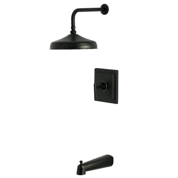 Kingston Brass KB6140CML Manhattan Single-Handle Pressure Balanced Tub and Shower Faucet, Matte Black