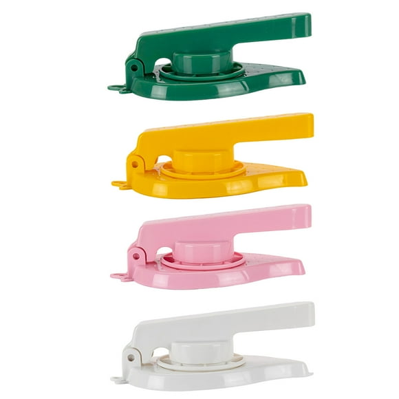 Manual Plastic Dumpling Skin Reusable Mini Pie Maker Maker Machine Hand Press with Handle Small Dough Presser Press Tool Kitchen DIY Cookware Chef Pink