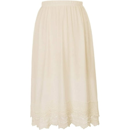 Knee Length Underskirt Double Lace Skirt Extender Half Slip | Walmart Canada