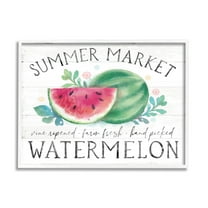Stupell Industries Summer Market Watermelon Farm Country Grain Pattern Framed Wall Art, 30 x 24, Design by Courtney Morgenstern