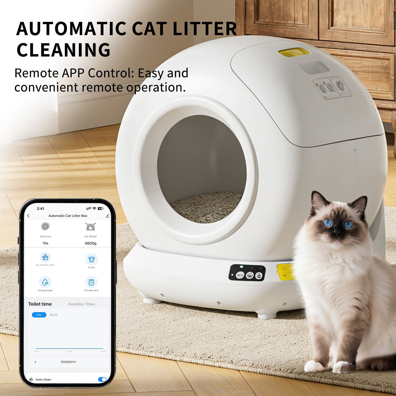 SelfCleaning Cat Litter Box Fully Enclosed Automatic Stainless Steel Extra Large Smart Pet Toilet
