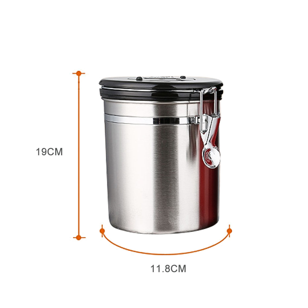 Stainless Steel Airtight Sealed Canister Coffee Flour Sugar Tea