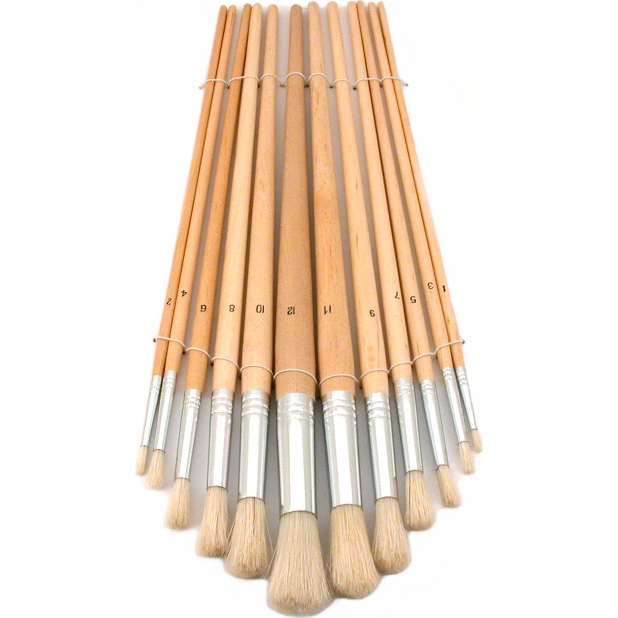 12 Round Tip Paint Brushes