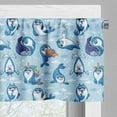 thumbnail image 5 of Ambesonne Cartoon Valance & Curtain, Friendly Seal, 55"x36", Blue White Marigold, 5 of 6