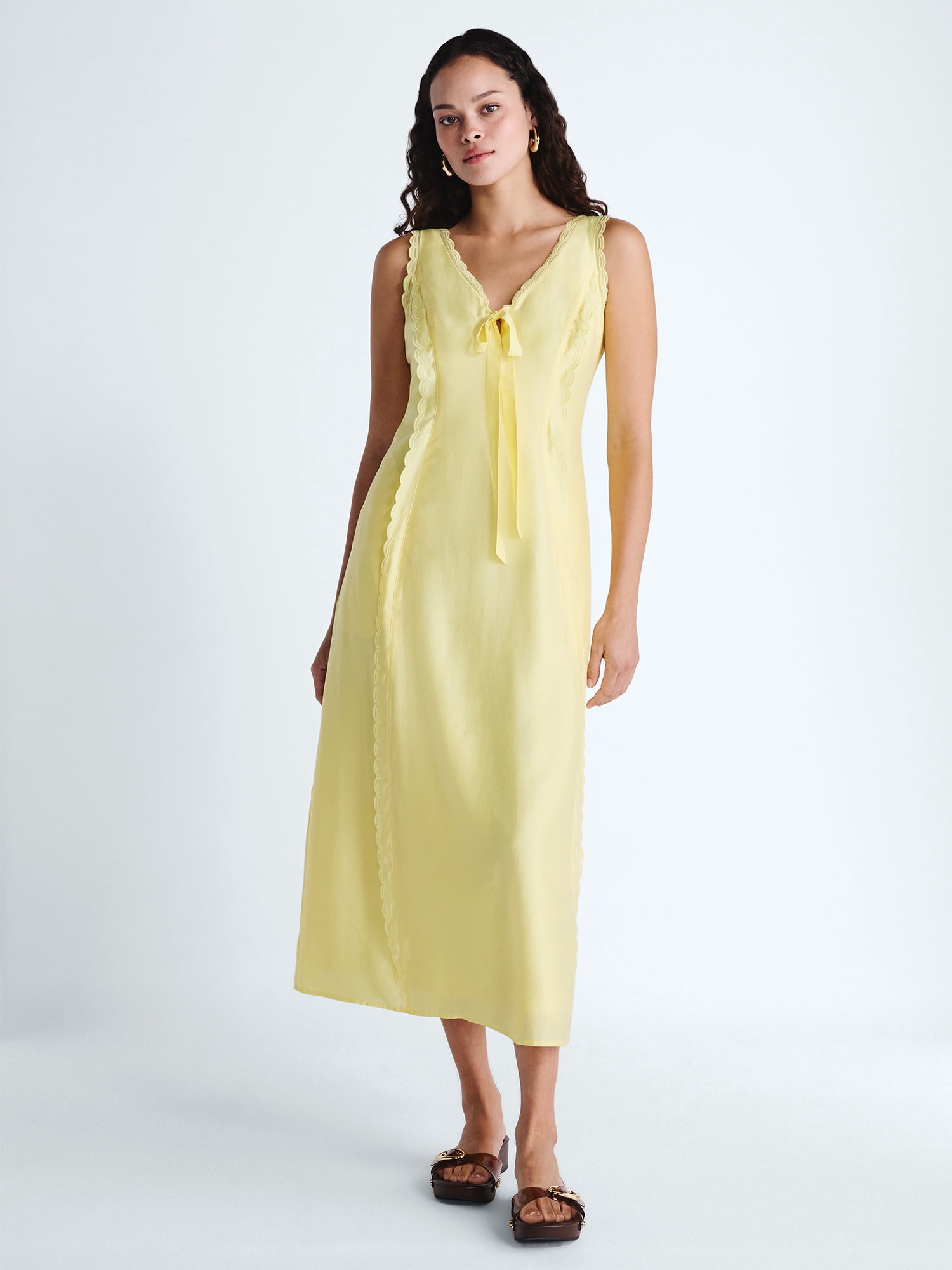 Scoop Women's and Women's Plus Maxi Keyhole Dress, Sizes 0-26W