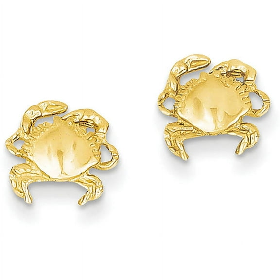 Primal Gold 14K Yellow Gold Crab Earrings