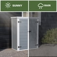 thumbnail image 2 of Uforic 49 Cu Ft Outdoor Vertical Storage Shed with Floor & 2 Shelves, Waterproof, Lockable (Gray), 2 of 8