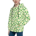 thumbnail image 2 of Lsque Daisies Flowers Patten Youth Hoodie Sweatshirt Pullover with Kangaroo Pocket Boys and Girls Hoodie Warm Hoodie for Kids-X-Large, 2 of 6