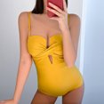 thumbnail image 1 of Neinkie Maillot de Bain une Pièce à Découpes Portefeuille pour Femmes, Monokini Taille Haute, 1 of 7