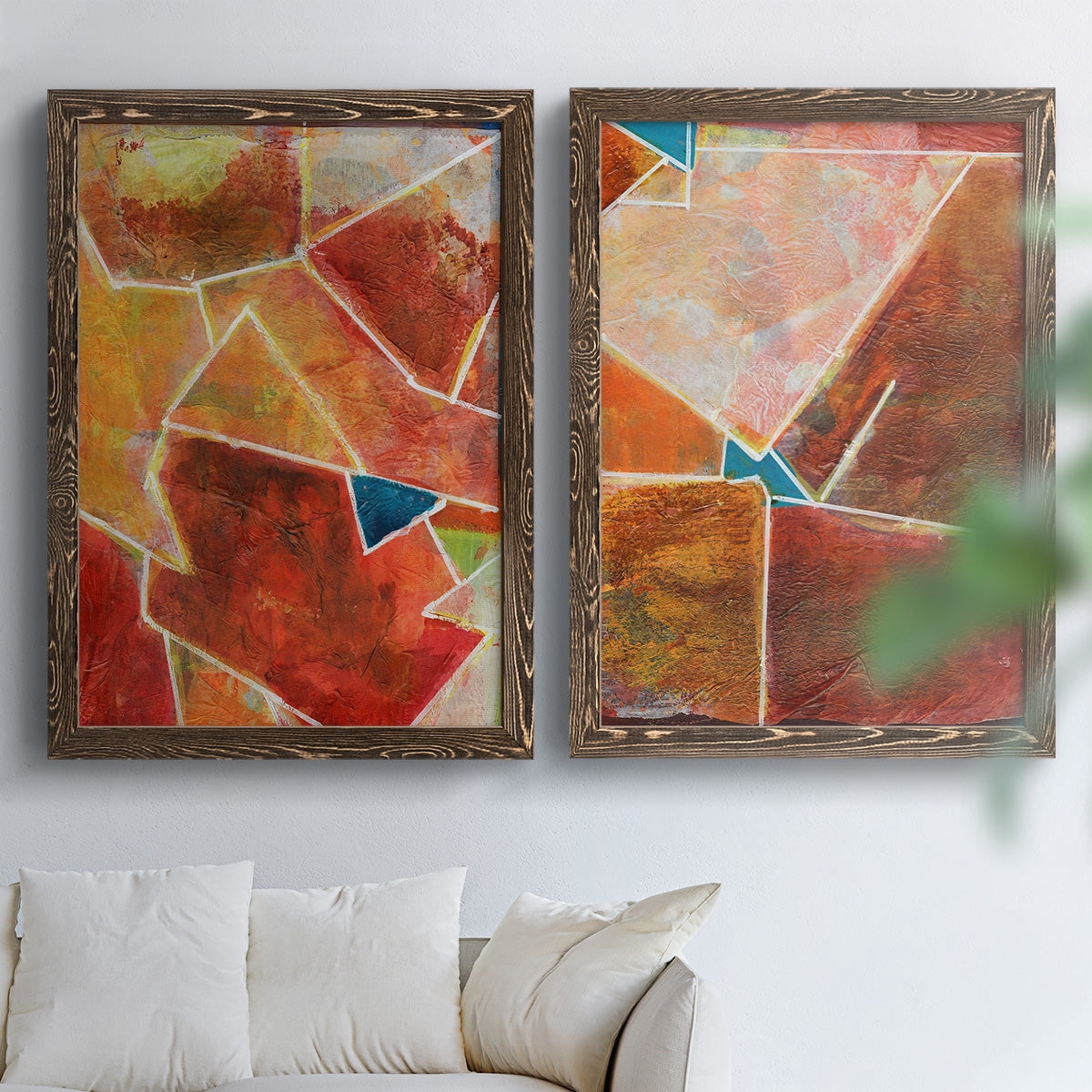 Primary Connection VII - Premium Framed Canvas 2 Piece Set - Ready to Hang