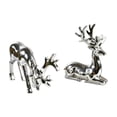 thumbnail image 2 of Byndra Christmas Reindeer Figurine, White Deer Statue for Christmas Decoration Indoor, Mantel Tabletop Decor, 2 of 7