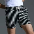 thumbnail image 5 of Maean Mens Cotton Shorts 5 Inch Striped Pajama Shorts Elastic Waist Loose Lounge Shorts with Pockets, 5 of 6