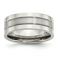 thumbnail image 1 of Stainless Steel Grooved 8mm Satin and Polished Band Size 11, 1 of 6