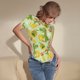 thumbnail image 3 of Balery Cartoon Dinosaurs Body de cuello redondo de manga corta para mujer Tops de manga corta Tops básicos-Large, 3 of 7