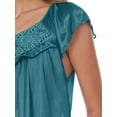 thumbnail image 2 of EZI Nightgowns for Women - Soft & Breathable Satin Night Gowns for Adult Women - Medium to Plus Size Womens Sleep Shirts - Long Mid-Length Nightgown, 2 of 9