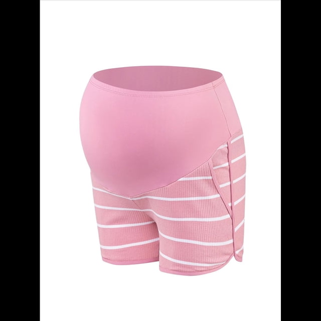 Pantalones Cortos de Maternidad para Mujer, con Bolsillos, para Dormir, Correr, Hacer Ejercicio y Estar en Casa Rosa L