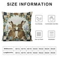 thumbnail image 5 of Nawypu  Easter Decorative Cozy Soft Luxury Throw Pillowcase Covers Spring Cute Rabbit Eucalyptus Leaves Brown Buffalo Plaid Square Cushion Case for Couch Auto Bedroom, 5 of 5