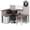 Dark Tone Desk Silver Paint, variant on U Shaped Powered Workstation Desk 90" x 63" with Transaction Top, Modular Office Cubicle System, Commercial Office Desk with Storage, Privacy Panels & Steel Frame