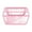 Pink, variant on Transparent PVC Storage Organizer with Multiple Compartments Rectangular Shape Zipper Closure for Home Office Use