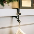 thumbnail image 6 of 2-in-1 Fireplace Stocking and Garland Hanger, Heavy Duty, No-Slip Rubber Padding, No Drill, Adjustable, Black 1PC, 6 of 9