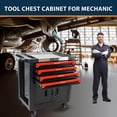 thumbnail image 2 of Rolling Tool Chest, Lockable Home Repair Tool Storage Cabinets with 4 Drawer, Multi-Functional Tool Cart Tool Box on Wheels for Mechanic, Garage, Warehouse, Repair Shop, Workshop, 2 of 6