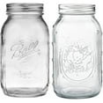 thumbnail image 2 of Ball Glass Mason Jar with Lid & Band, Wide Mouth, 32 Ounces, 4 Count, 2 of 6