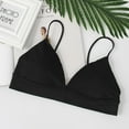 thumbnail image 3 of Wuffmeow Lady Sexy Deep V Bras For Women Push Up Seamless Bra Large Size Bralette Comfort Wireless Female Underwear,Black,L, 3 of 8