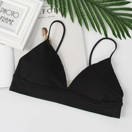 

Women s Bralette Wireless Padded Bra Top Sexy Everyday Basic Deep V-Neck