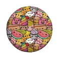 Rv Spare Tire Cover, Fruitflavored icecream Adjustable Camper Spare